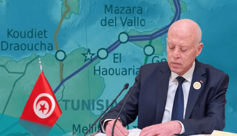 قيس سعيّد ينهي مهام مدير شركة أنبوب الغاز الجزائري العابر لتونس