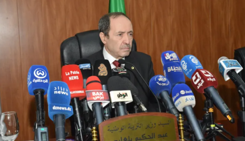 بلعابد: نسبة قبول الحركة التنقلية للأساتذة بلغت 93 بالمائة والإعلان عن النتائج قريبا