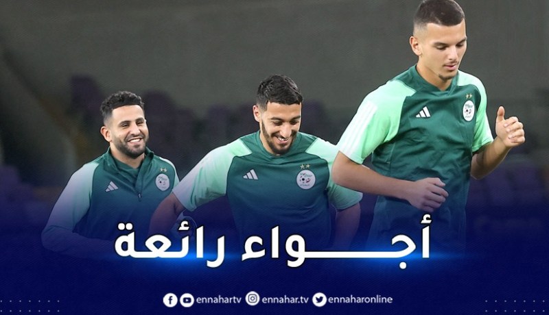 بالصور.. الخضر يجرون آخر حصة تدريبية قبل مواجهة مصر