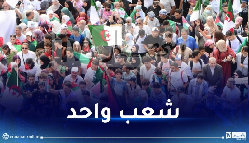 فلسطينيون.. سوريون وجزائريون.. وصول المسيرة إلى ساحة الشهداء