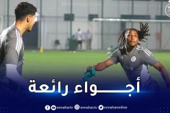 بالصور.. الخضر يجرون أول حصة تدريبية في الإمارات استعدادا لودية مصر