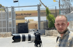 استشهاد الصحفي هشام النواجحة في قصف المحتل الصهيوني على غزة