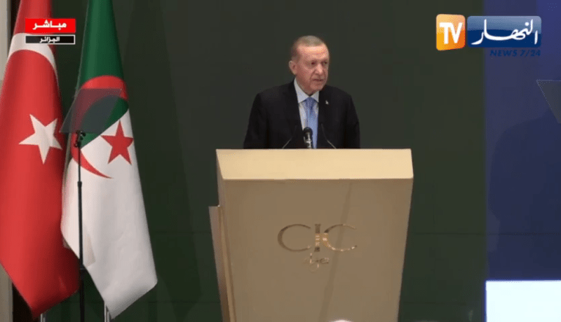 أردوغان: إسرائيل دولة إرهاب.. والجزائر قدّمت أشجع وأقوى ردّ على قضية غزة