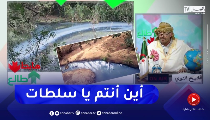 طالع هابط: شاهد الكارثة البيئية .. واد من المياه القذرة وسط الغابة بالعاصمة