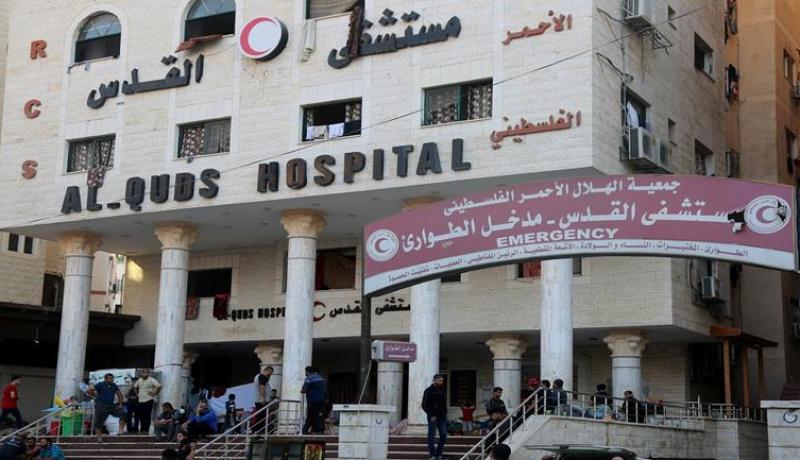 قصف وانفجارات عنيفة في محيط مستشفى القدس بغزة