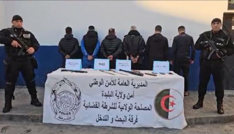 البليدة: البياري تضع حد لنشاط عصابة الأحياء وتحجز سلاح ناري تقليدي وأسلحة بيضاء