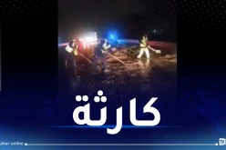 بالفيديو.. سائق شاحنة يفرغ حمولته بالطريق السيار ويلوذ بالفرار