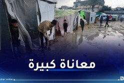 الأمطار الغزيرة تُفاقم معاناة النازحين بغزة