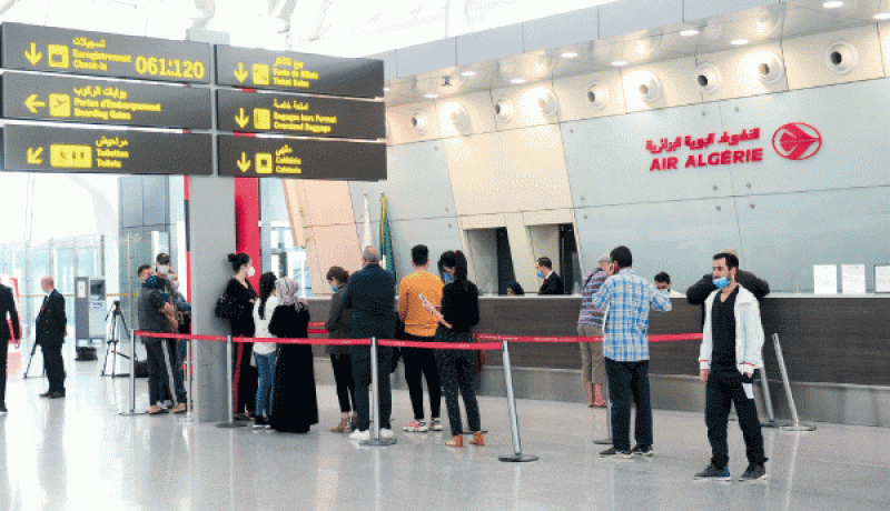 الجوية الجزائرية: استئناف العمل بنظام التسجيل على مستوى المطارات