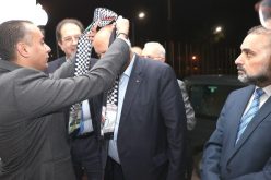 بالصور.. صادي يستقبل بعثة المنتخب الفلسطيني