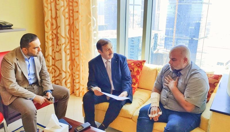 السفير الجزائري لدى قطر يلتقي الدحدوح وينقل له تحيات الرئيس تبون