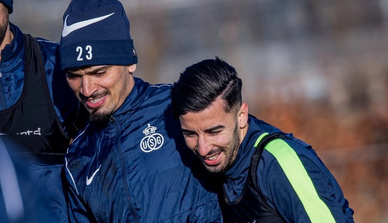 بالصور.. عمورة يعود لتدريبات ناديه سان جيلواز