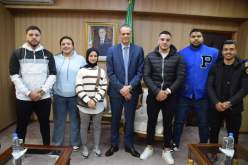 بالصور.. الوزير حماد يستقبل أبطال المنتخب الوطني لرفع الأثقال