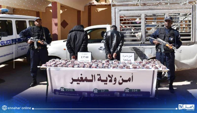 المغير..  احباط تهريب قرابة 14 الف كبسولة “بريقابالين”