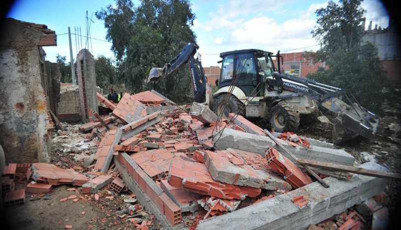 الشروع في هدم البنايات المخالفة بهذه الولاية