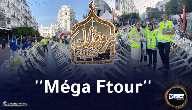 بالصور: أكبر مائدة إفطار جماعي خلال شهر رمضان في العاصمة