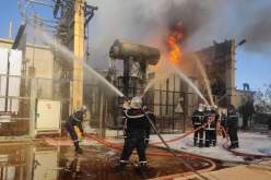 بالصور: حريق مهول بمركز تحويل الضغط العالي تابع لسونلغاز بتوقرت