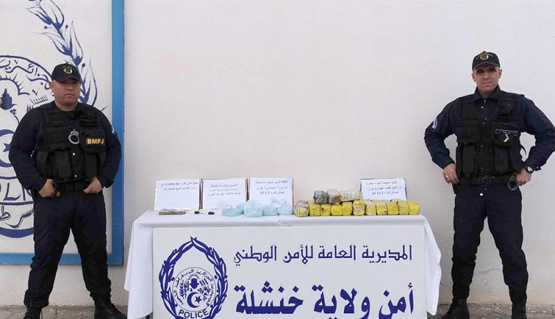 أمن خنشلة يحجز قرابة 14 كغ من الكيف المعالج و3000 قرص “اكستازي”