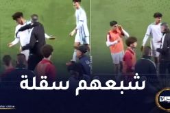 بالفيديو.. مدرب الخضر يصفع لاعبيه لتهدئتهم بعد مشاحنات مع التونسيين
