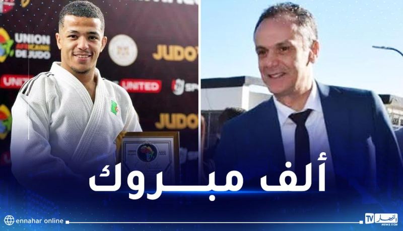 الوزير حماد يهنئ البطل الجزائري إدريس مسعود   