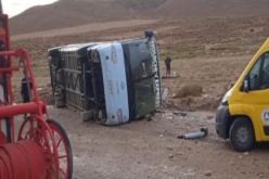 إصابة 4 أشخاص في إنحراف وإنقلاب حافلة بفرجيوة في ميلة