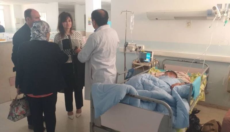 شرفي تزور الأطفال ضحايا حادث الصابلات