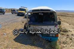 باتنة: 13 جريحا إثر اصطدام بين سيارة وحافلة لنقل المسافرين بعين التوتة