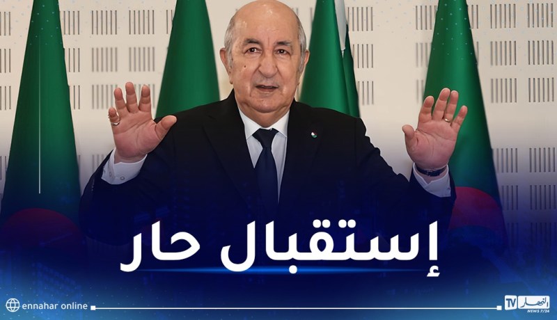 رئيس الجمهورية يخص باستقبال شعبي وترحيب حار من قبل أعيان ومواطني ولاية  خنشلة