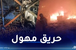 سطيف.. إصابة شخص في حريق مهول إلتهم 4 شاحنات بسوق العلمة