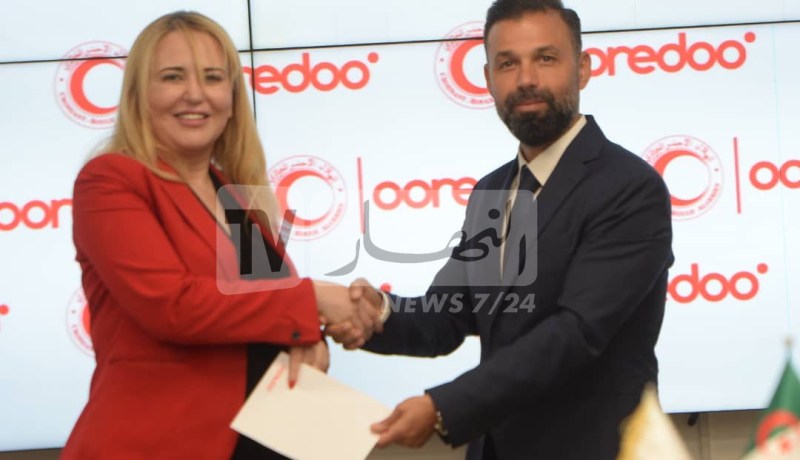 Ooredoo تتبرع بـ2 مليار سنتيم لفائدة الهلال الأحمر الجزائري