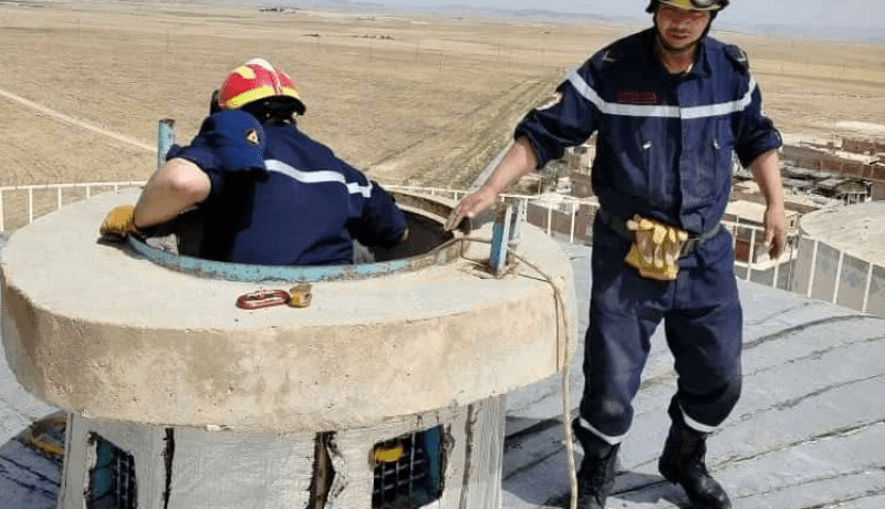 إنقاذ 3 أشخاص علقوا داخل خزان بأم البواقي