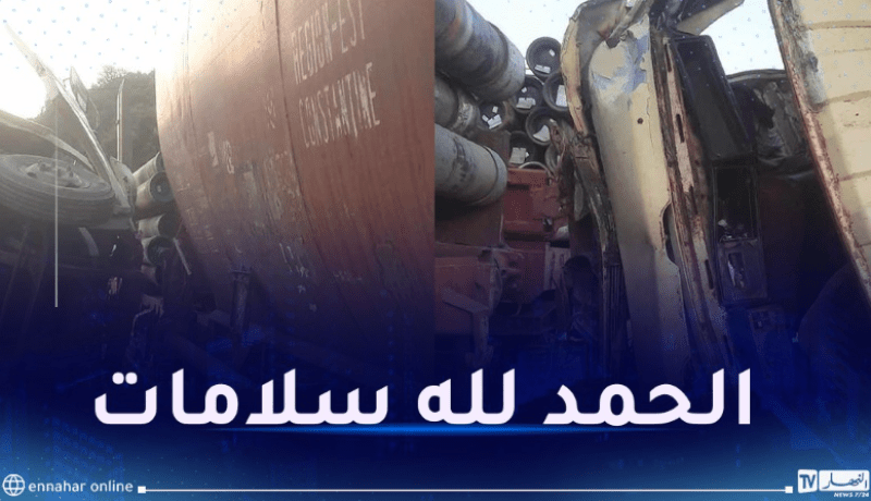 لم يخلف أي إصابة..اصطدام شاحنة بقطار في جيجل