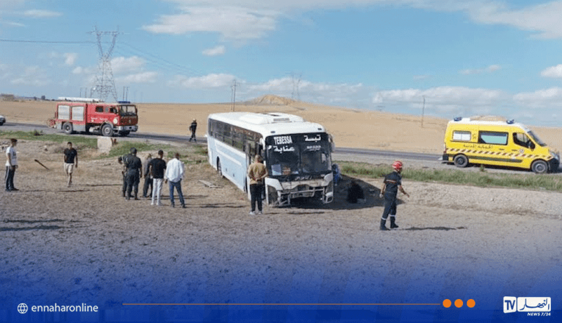 سوق أهراس: إنحراف حافلة لنقل المسافرين