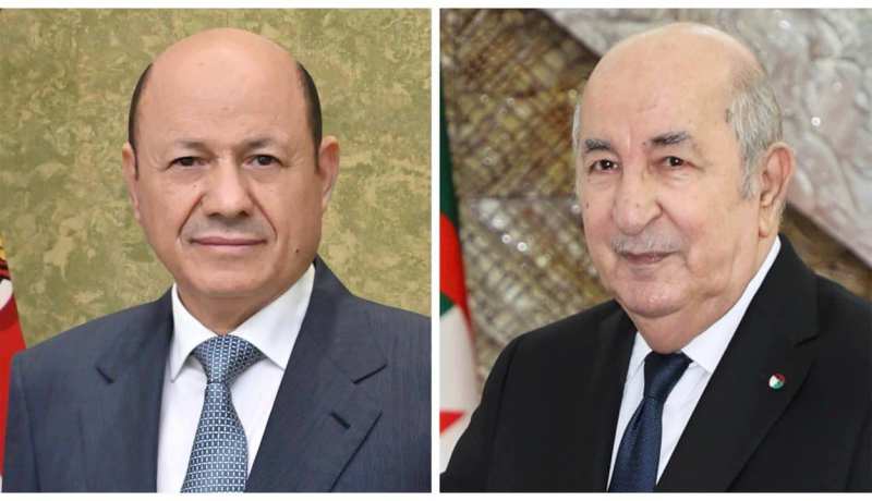 رئيس مجلس القيادة الرئاسي للجمهورية اليمنية يهنئ الرئيس تبون