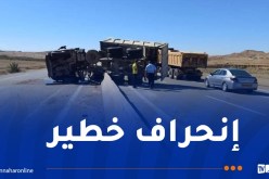 المدية: انحراف وانقلاب شاحنة بقصر البخاري