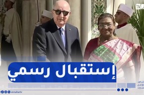 رئيس الجمهورية عبد المجيد تبون يستقبل رئيسة جمهورية الهند بمقر الرئاسة
