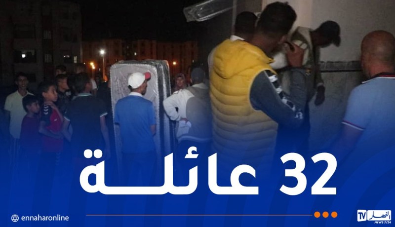 بالصور.. هكذا تم إجلاء سكان العمارة المُنهارة ببشار