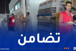 بالصور.. الهلال الأحمر يُقدم مساعدات لضحايا انهيار عمارة ببشار