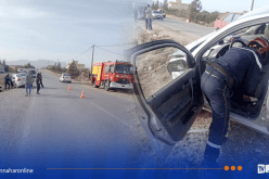 باتنة .. 7 جرحى في حادث اصطدام بين سيارتين براس العيون