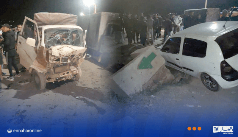 الشلف.. 3 جرحى في اصطدام تسلسلي لسيارتين وشاحنة