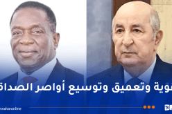 رئيس زيمبابوي يهنئ الرئيس تبون 