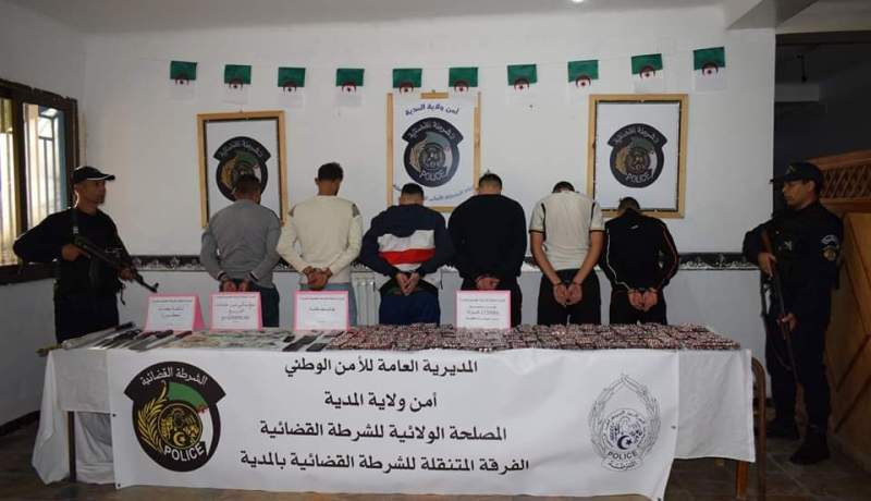 المدية: حجز 12 ألف قرص مهلوس وتوقيف 06 أشخاص