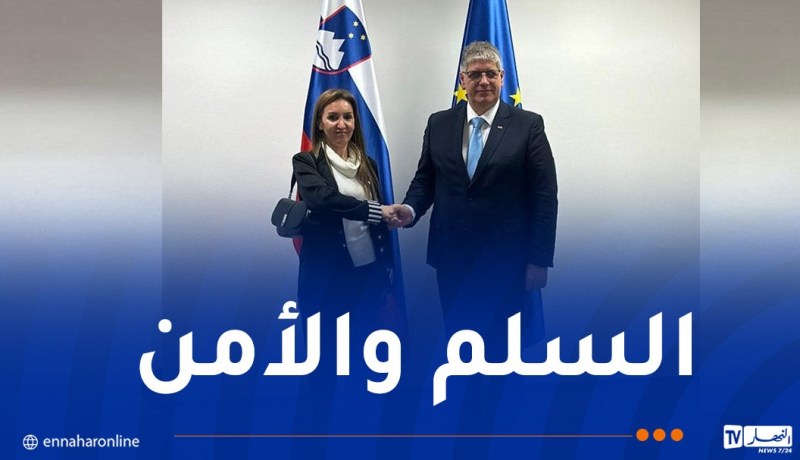 سفيرة الجزائر تناقش تعزيز التعاون مع وزير الداخلية السلوفيني