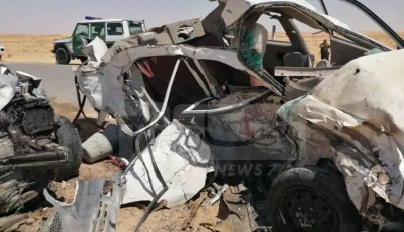 الوادي.. قتيلان و3 جرحى في اصطدام بين سيارتين