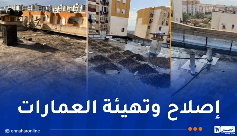 مشروع جديد لإصلاح كتامة الأسطح ومنع تسرب المياه والرطوبة في سكنات عدل