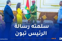 منصوري تُستقبل من قبل رئيس بوركينا فاسو