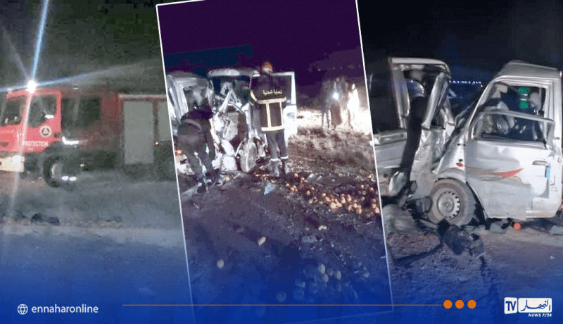 المدية.. قتيل و3 جرحى في اصطدام بين شاحنتين صغيرتين