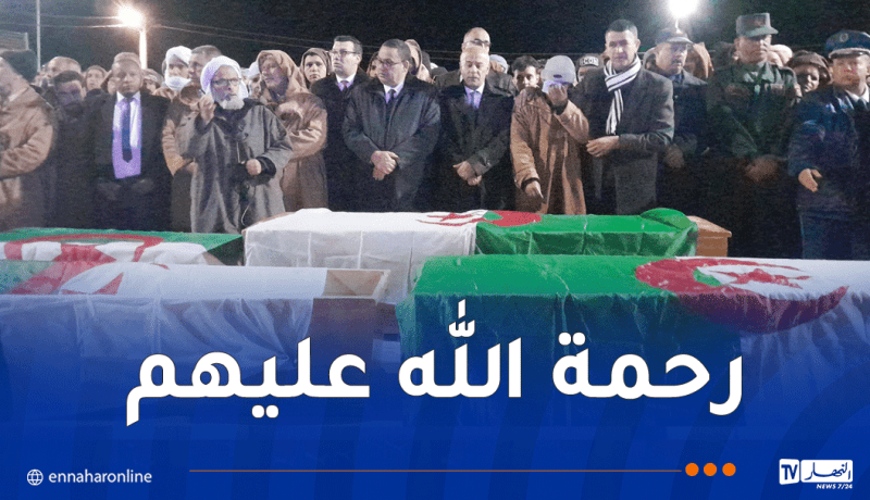 في جنازة مهيبة بالبيض.. تشييع جثامين أم و3 من أطفالها توفوا اختناقا بالغاز