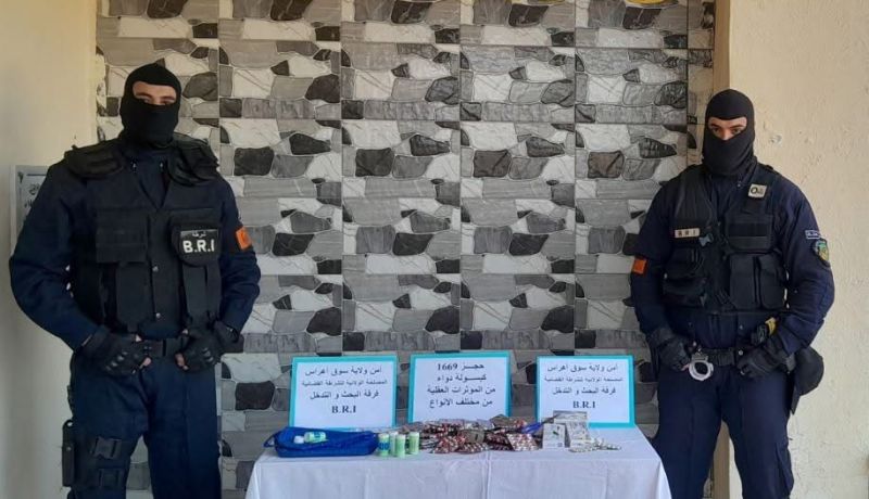 سوق أهراس: فرقة BRI توقف مروّج المهلوسات وتحجز أزيد من 1660 قرصاً