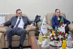 بالصور.. حماد يستقبل كيليا نمور بمقر اللجنة الأولمبية